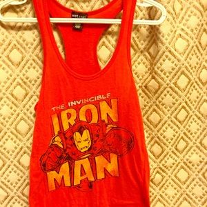 Vintage Inspired Logo Iron Man Tank Top